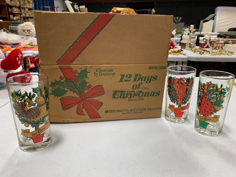 Glassware by Brockway 12 Days Of Christmas