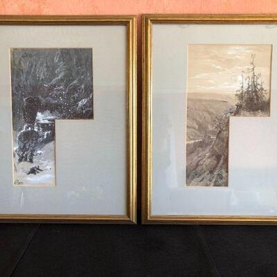 1882 Granville Perkins (1830â€“1895) Original Signed Pair of Paintings