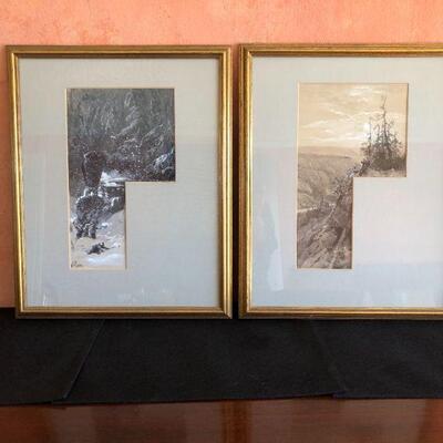 1882 Granville Perkins (1830â€“1895) Original Signed Pair of Paintings