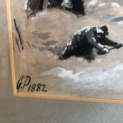 1882 Granville Perkins (1830â€“1895) Original Signed Pair of Paintings