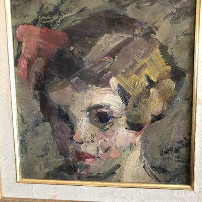 Joseph Morris Raphael (1869-1950) Painting Study of His Daughter Johanna