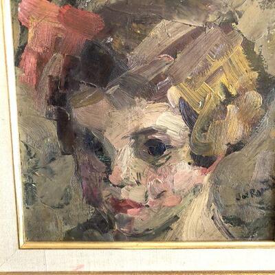 Joseph Morris Raphael (1869-1950) Painting Study of His Daughter Johanna