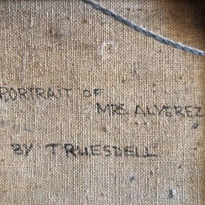 Edith Park Truesdell (1888-1986) Signed Original Painting Portrait of Mrs Alverez