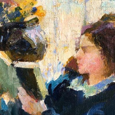 Edith Park Truesdell (1888-1986) Signed Original Painting Portrait of Mrs Alverez