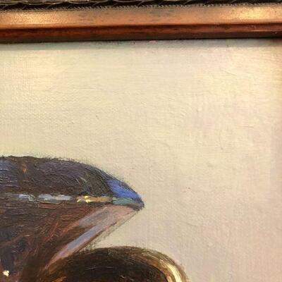Original Farhat Ashufta Oil Painting titled Two of a Kind