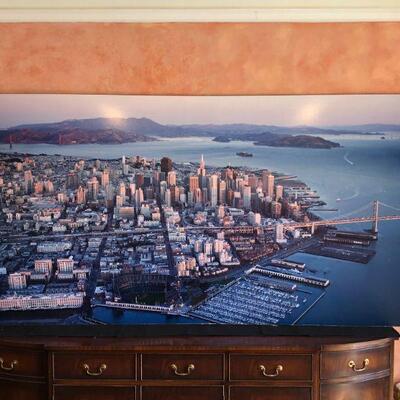 8 ft x 4 ft Panorama of San Francisco Cityscape on Thick Foam Posterboard