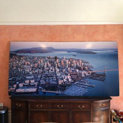 8 ft x 4 ft Panorama of San Francisco Cityscape on Thick Foam Posterboard