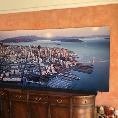 8 ft x 4 ft Panorama of San Francisco Cityscape on Thick Foam Posterboard