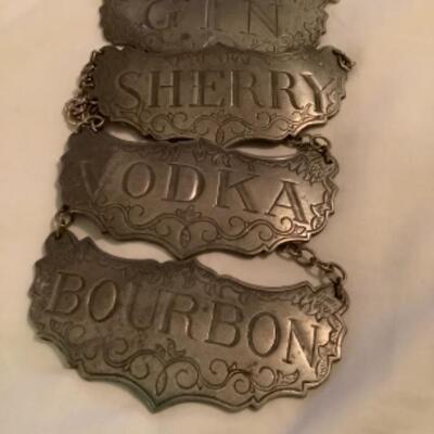 STEIFF PEWTER LIQUOR TAGS