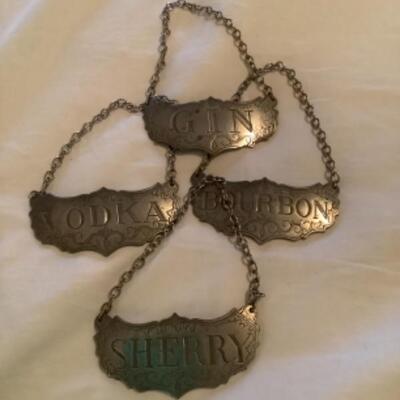 STEIFF PEWTER LIQUOR TAGS