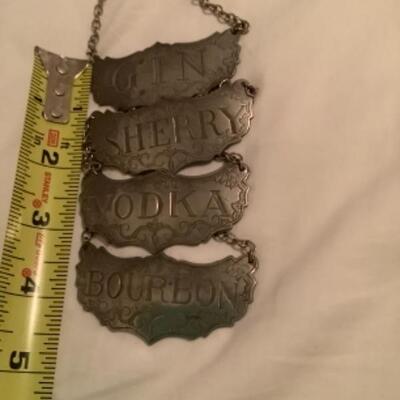 STEIFF PEWTER LIQUOR TAGS