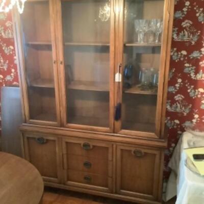 MIDCENTURY DINING TABLE CHAIRS CHINA CABINET