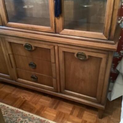 MIDCENTURY DINING TABLE CHAIRS CHINA CABINET