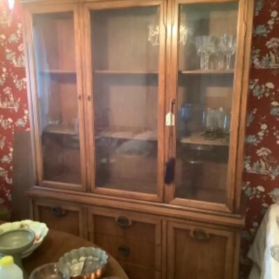 MIDCENTURY DINING TABLE CHAIRS CHINA CABINET
