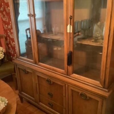 MIDCENTURY DINING TABLE CHAIRS CHINA CABINET