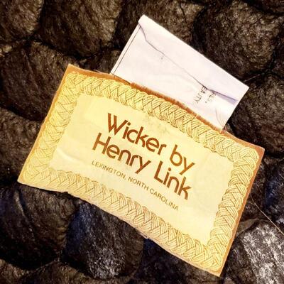 MID-CENTURY WICKER LOVE SEAT BY HENRY LINK 