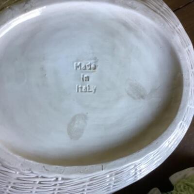 ITALY DUCK TUREEN ON BASKET 3pc