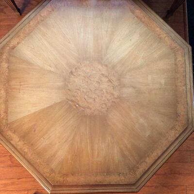 D56: Weiman Burled Coffee Table and Two End Tables 