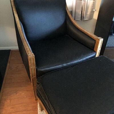 L557: Mid-Century Modern Arm Chair with Ottoman