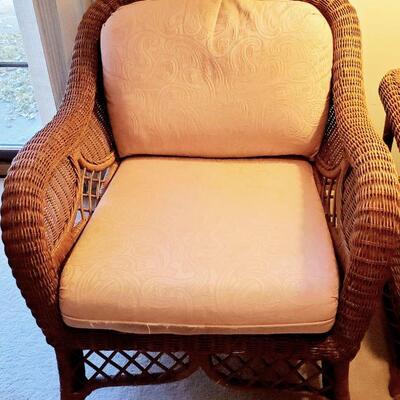 MID-CENTURY WICKER CHAIR BY HENRY LINK