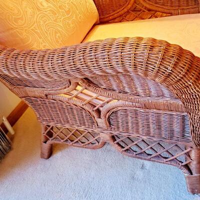 MID-CENTURY WICKER CHAIR BY HENRY LINK