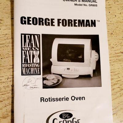 GEORGE FORMAN ROTISSERIE OVEN - WORKS!