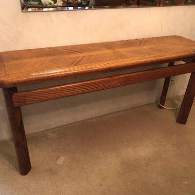 Vintage Large Oak Buffet Table (62)