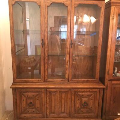 Large Oak China Cabinet (63)