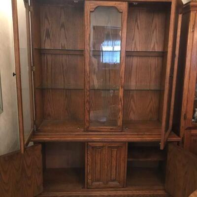 Large Oak China Cabinet (63)