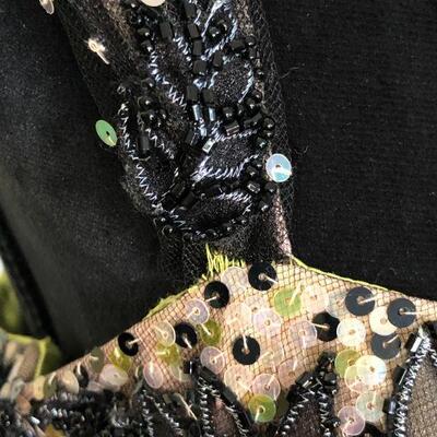 Stephen Yearick Couture Beaded Ball Gown in Pink and Black Size 10
