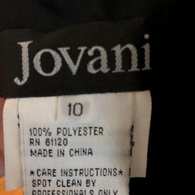 Jovani Beaded Black Sheer Corset Strapless Ball Gown with Beaded Details Size 10