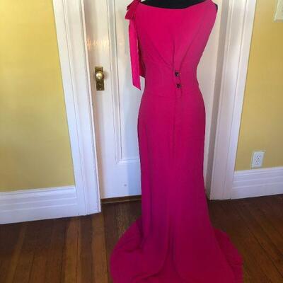 Escada Couture Made in Germany Deep Pink Gown Size 10 US