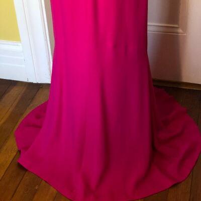 Escada Couture Made in Germany Deep Pink Gown Size 10 US