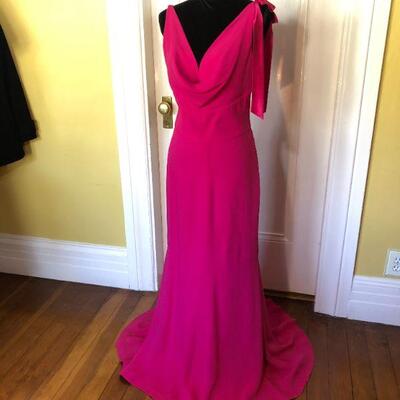 Escada Couture Made in Germany Deep Pink Gown Size 10 US