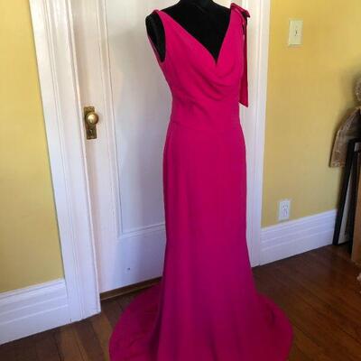 Escada Couture Made in Germany Deep Pink Gown Size 10 US