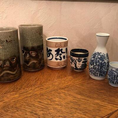 Vintage Mix lot of Japanese Sake Cups and Misc (68)
