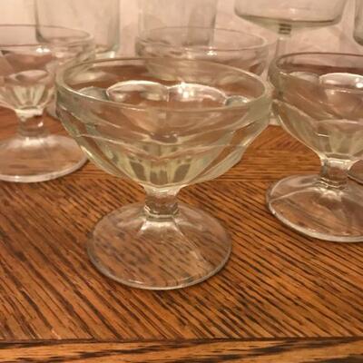 Vintage Mix Group of Clear Crystal Stemware Dessert Cups (69)