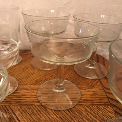 Vintage Mix Group of Clear Crystal Stemware Dessert Cups (69)