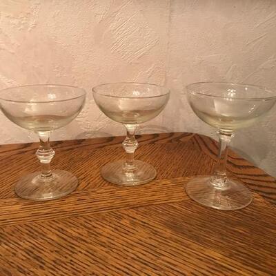 Vintage Mix Group of Clear Crystal Stemware Dessert Cups (69)