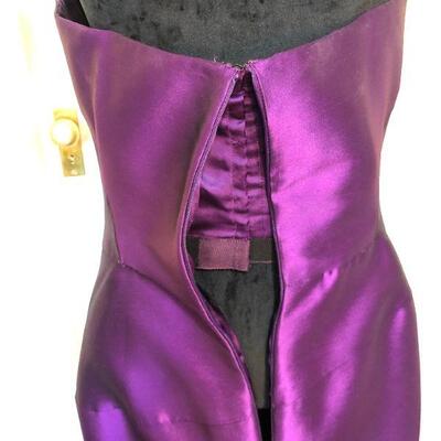 Angel Sanchez Deep Purple Silk Mermaid Gown Size 10