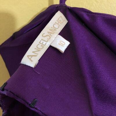 Angel Sanchez Deep Purple Silk Mermaid Gown Size 10