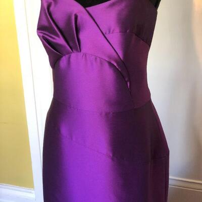 Angel Sanchez Deep Purple Silk Mermaid Gown Size 10