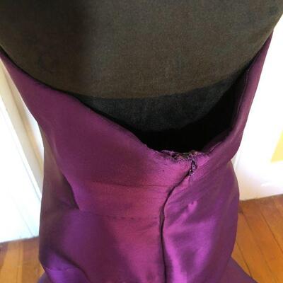 Angel Sanchez Deep Purple Silk Mermaid Gown Size 10