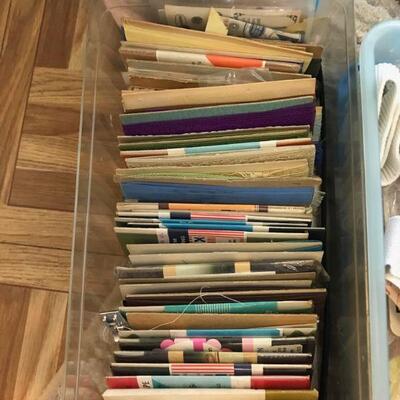 Vintage Mix Group of Sewing Items, Buttons, Thread, Tools, Lace, Containers (80)