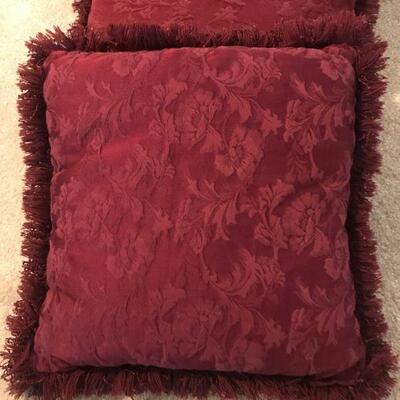 Vintage Burgandy Maroon Couch Throw Pillows (81)
