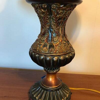 Pair of Bronze and Gold Lamps (87) Third Lamp Added