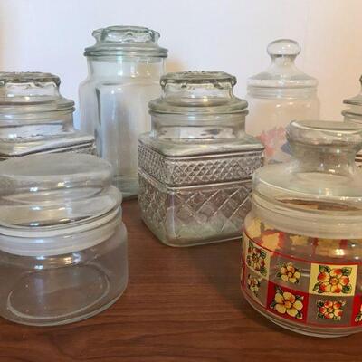 Mixed Variety of Clear Glass Jars (89)