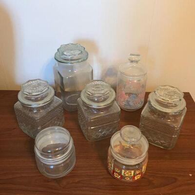 Mixed Variety of Clear Glass Jars (89)