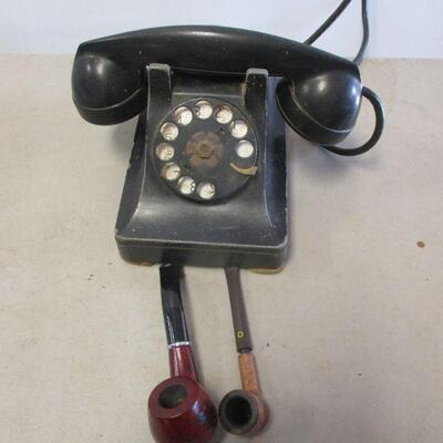 Lot 132 - Bell System Made By Western Electric Phone & 2 Pipes 