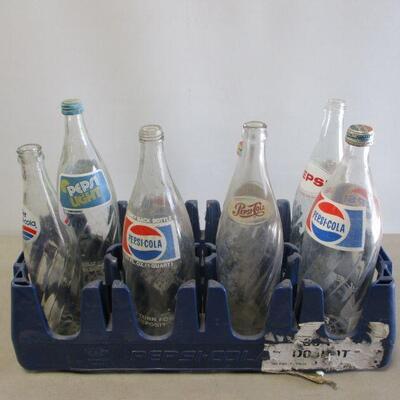 Lot 148 - Vintage Pepsi Bottles With Carrier 